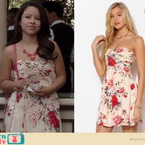Kimchi Blue Floral Strapless Dress
